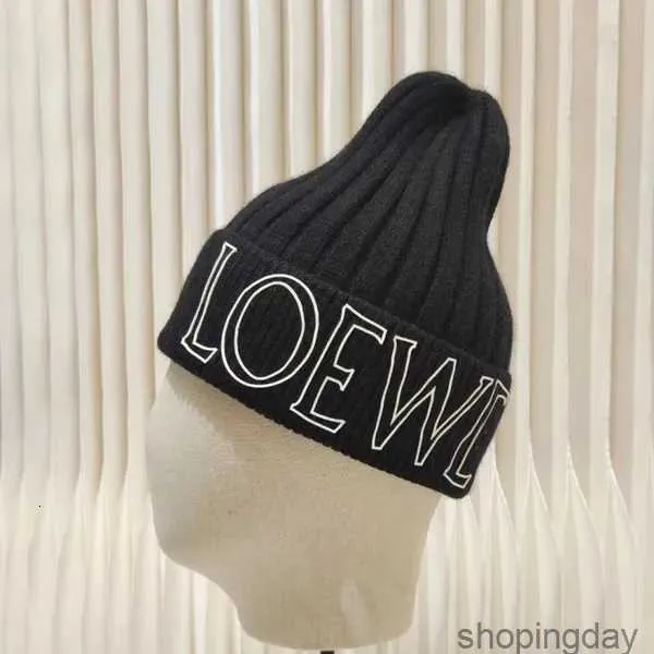 Loewee Hat Officiële Kwaliteit Designer Beanie Caps Heren Dames Winter Populaire Wol Warme Gebreide Muts 010w8j