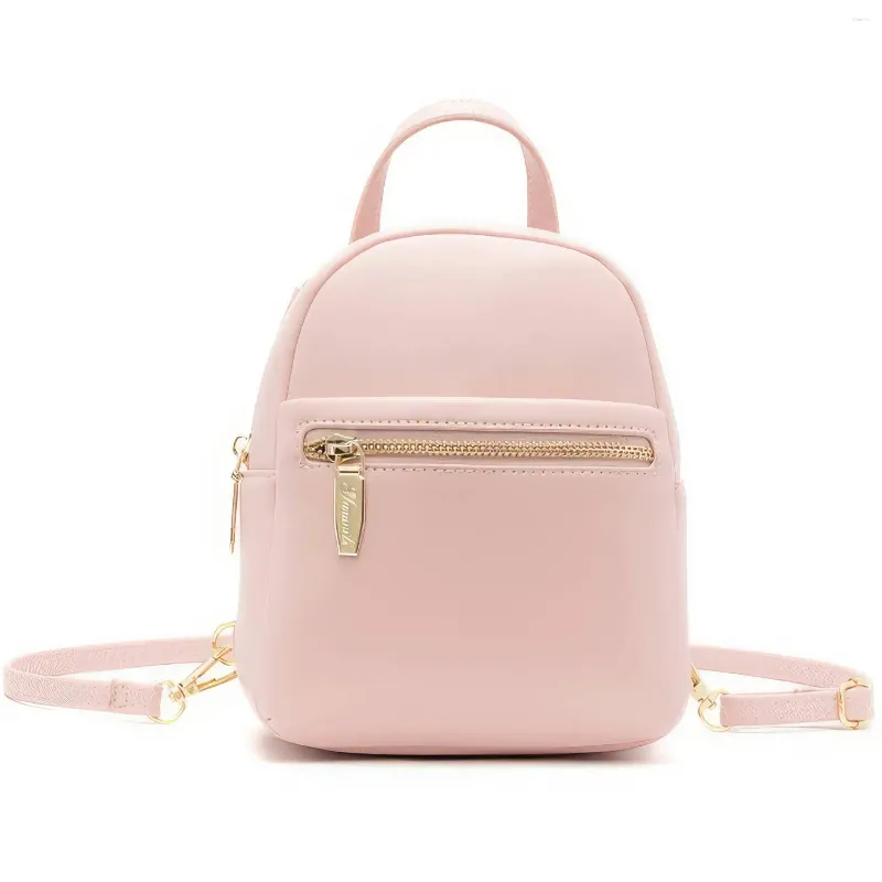 Sacs d'école Sac à dos à la mode pour femmes de style japonais: Mini compagnon de voyage féminin en cuir PU