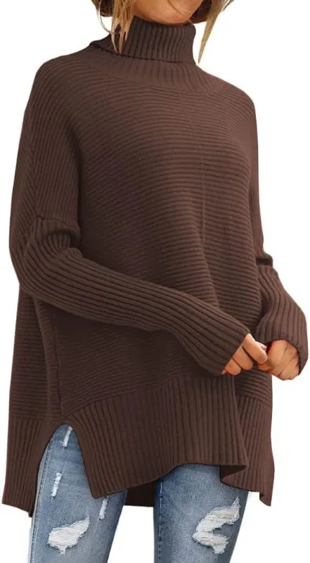 Kadın Sweaters Kadın Büyük Boy Yelcelan Sweaters 2023 Sonbahar Batwing Sleeve Yüzyüz Tunik Sweater