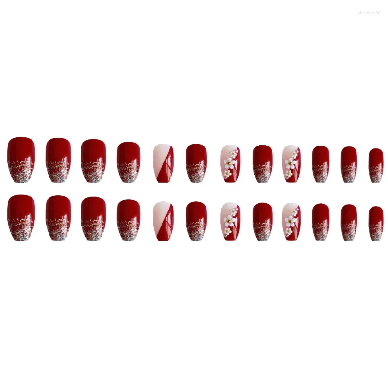 Накладные ногти в стиле ретро, винно-красные, винтажные и яркие цвета для любителей маникюра, блоггеров о красоте
