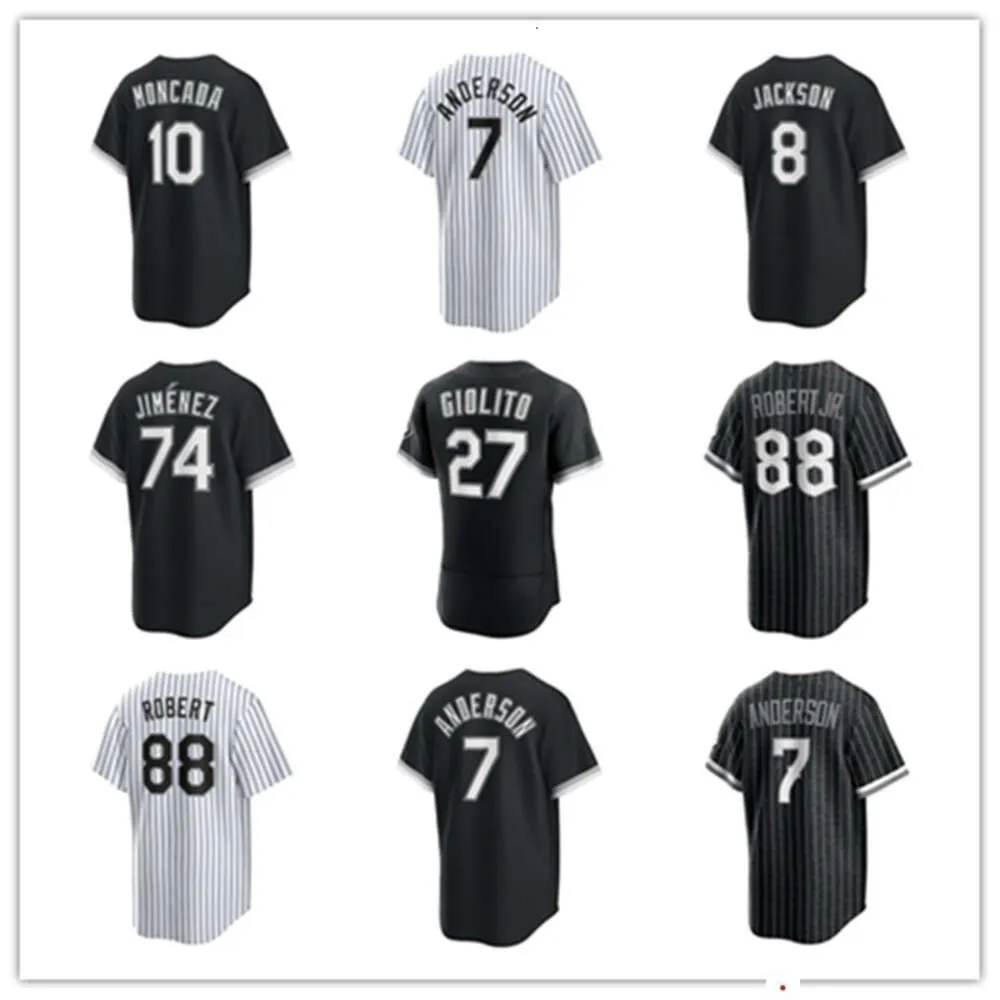 2023 Custom Jersey Chicago White Men women Youth Sox 10 Yoan Moncada 7 Tim Anderson 88 Luis Robert 8 Bo Jackson 74 Eloy Jimenez 27 Lucas Giolito