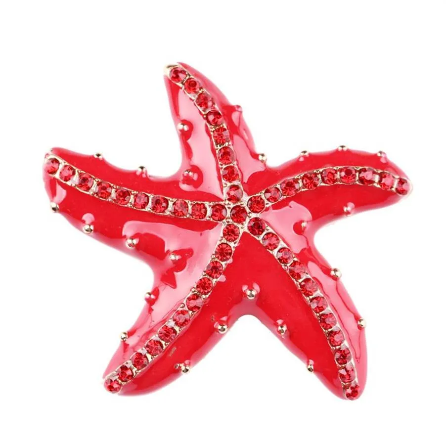 Broche de estrella de mar grande Vintage de Metal, joyería Vintage, broche de ramo de perlas simuladas, alfileres de seguridad para hombres y mujeres, chapado en plata Jew3323