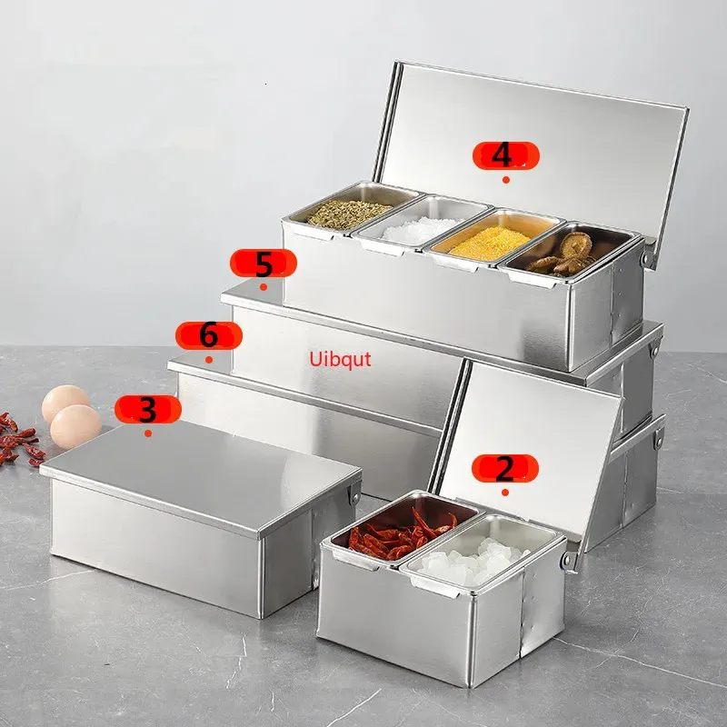 Stainless Spice Rack Seasoning Box Set 304 Stainless Steel