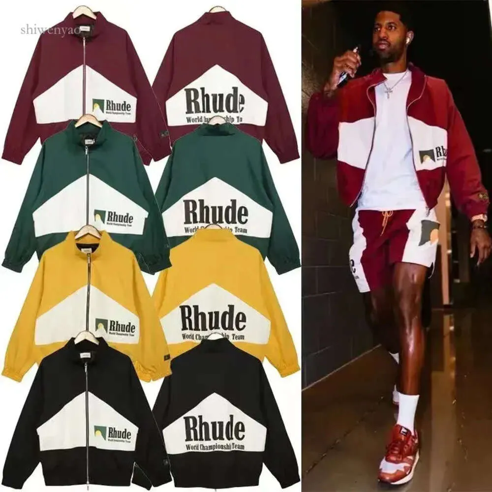 American Letterman Jackets 23 Rhude Mens Varsity Y2K Vintage Baseball Letterman Jacke Damen gestickt