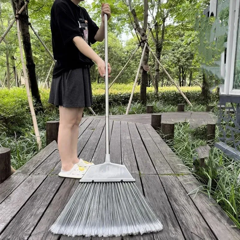 Mops Courtyard Big Broom Magic Outdoor for Home Cleaning Tool Hard Hair Sweeping Garden Grey Smart Long Sweeper Household Accessories 231216