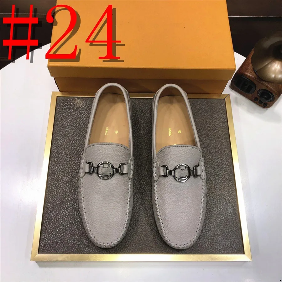 40MODELLO Lussuoso uomo Slip-On Scarpe casual Moda Nappa Scarpe da uomo Mocassini da uomo Abito maschile Brock Scarpe da intaglio Scarpe da ufficio firmate Taglia 38-46