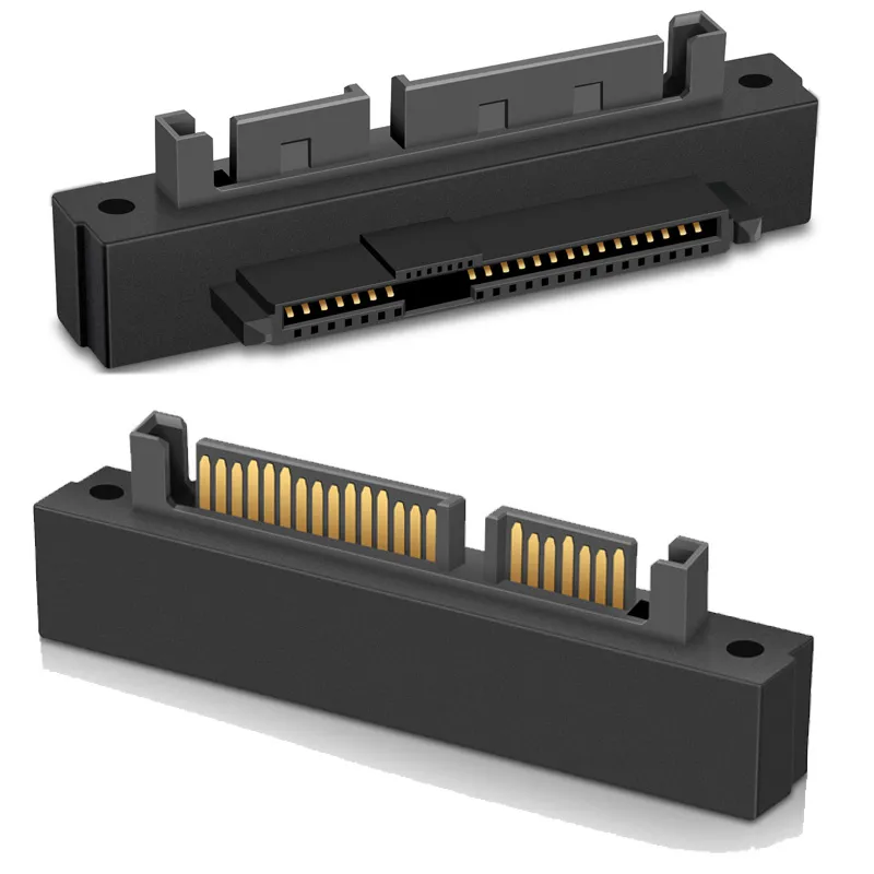 Adaptateur professionnel SFF-8482 SAS vers SATA, convertisseur d'angle de 180 degrés, tête droite pour carte mère