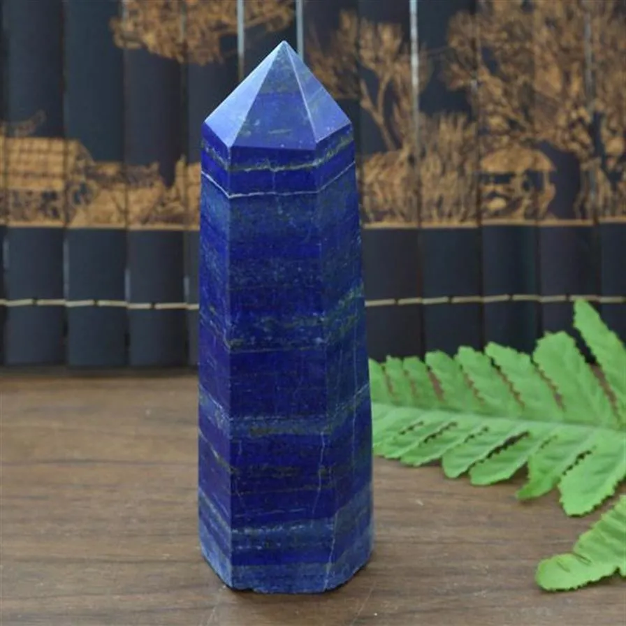 Baguette en cristal de QUARTZ lapis-lazuli naturel, magnifique, environ 60g, baguette de guérison POINT, 190r