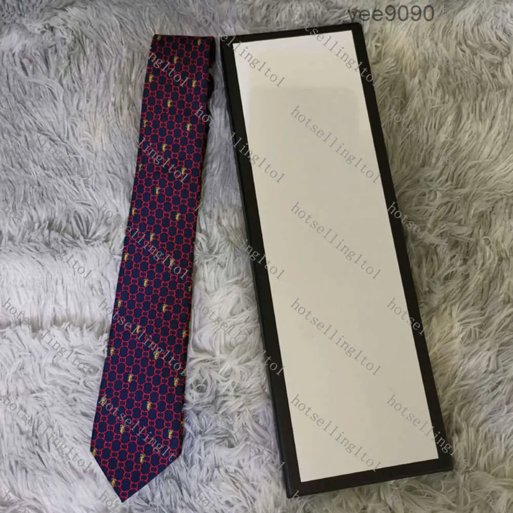 Men's Letter Tie Silk Necktie Gold Animal Jacquard Party Wedding Woven Fashion Design with Box G002''gg''KG1Z
