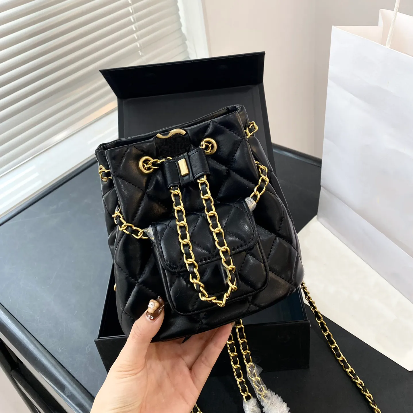 Luxury Backpack Women Shoulder Bag Mini Designer Bag Fashion Chain Backpack Diamond Lattice