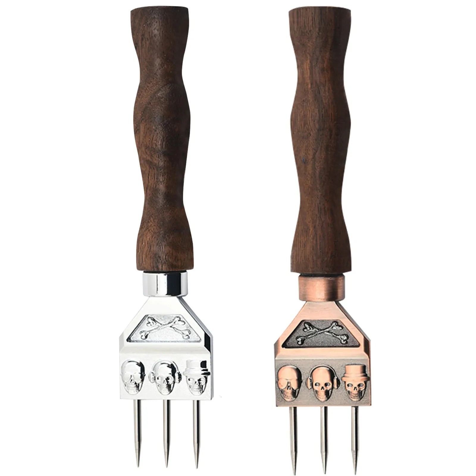 Outils de barre, pic à glace en forme de crâne à trois broches, ciseau en acier inoxydable écrasé, ustensiles de bar, accessoires de barman 231216