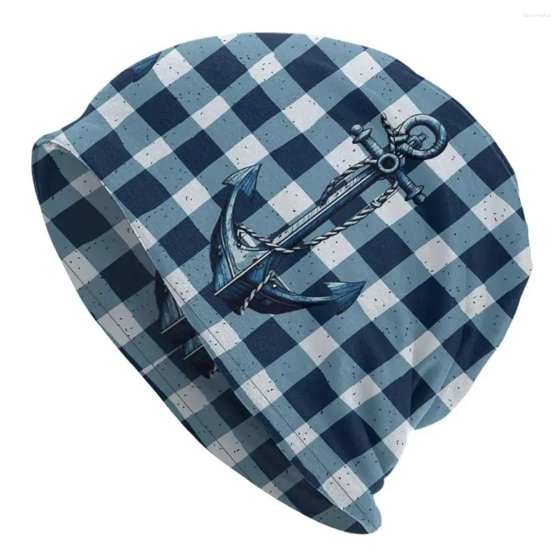 Berretti Berretto nautico blu con ancoraggio Navy Goth Skullies per adulti all'aperto Berretti Cappelli Cappello a cuffia elastico termico caldo primaverile