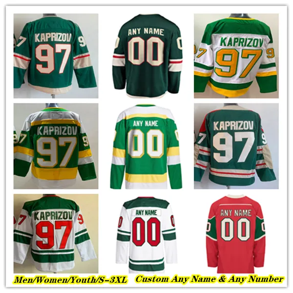 Minnesota Wild Hockey Jersey Kaprizov, Zuccarello, Hartman, Fleury