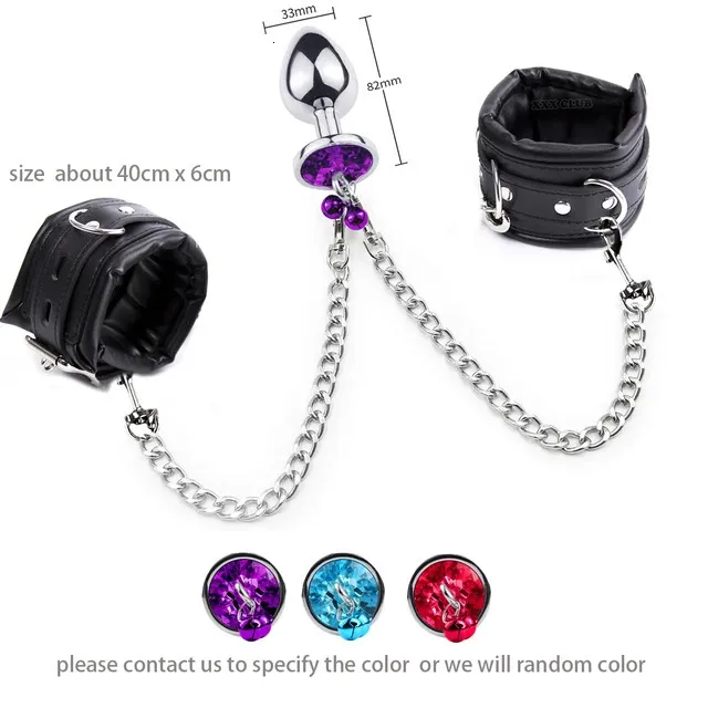 ankles to anal plug locking bondage kit Decorative Butt Plug
