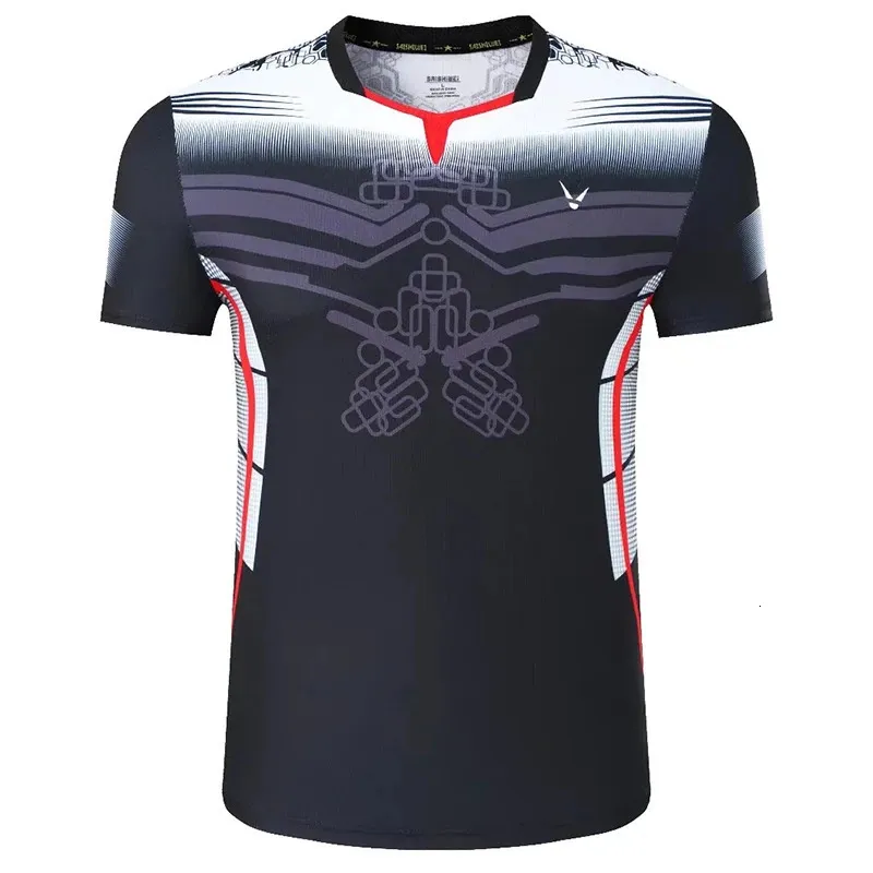 Ao ar livre camisetas Secagem rápida tênis de mesa roupas masculinas e femininas tênis camiseta jerseys camisa de badminton uniformes meninos v colarinho camisa 231216