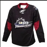 Real Men real Full embroidery Customize AHL Cleveland Lake Erie Monsters Hockey Jersey or custom any name or number246t
