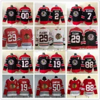 Embroidery Ice Hockey 19 Jonathan Toews 29 Marc-Andre Fleury Jerseys 7 Brent Seabrook 88 Patrick Kane 10 Patrick Sharp 77 Kirby Dach 12 Alex