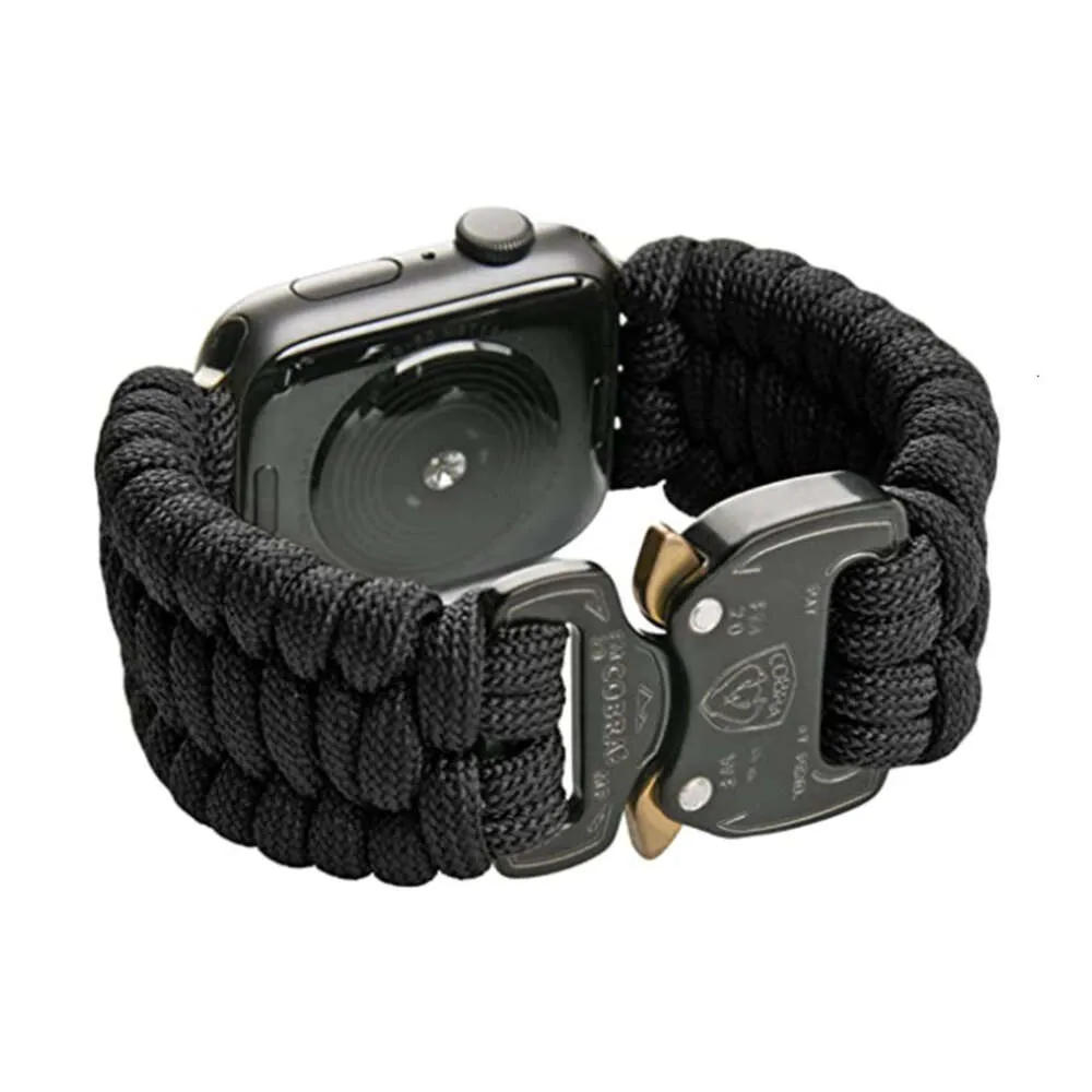 Iwatch Ultra SE 8/7/6/5/4/3/2/1 Armband 38 mm 40 mm 41 mm 42 mm Armband 550 Paracord Uhrenarmband