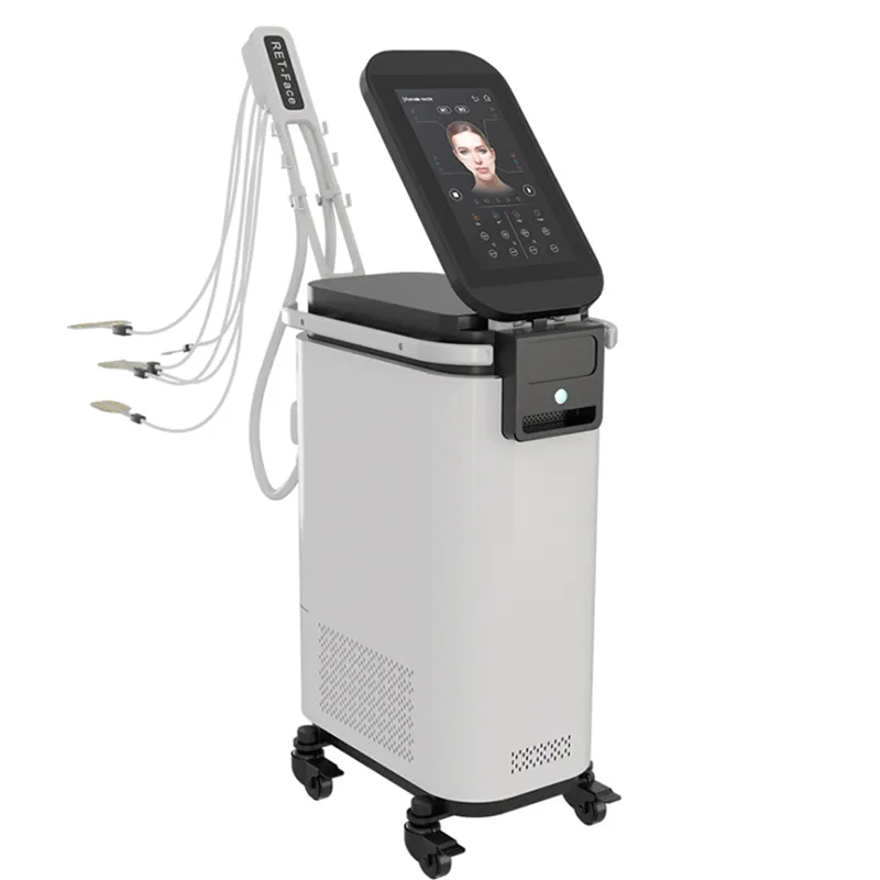 2024 Nouvelle arrivée PE Visage Massage électrique RF Stimulation musculaire du visage V-line Lifting du visage EMS Élimination des rides Lifting du visage Serrage Emslim Face Machine