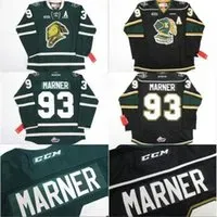 Mit85 Mit #93 Mitch Marner Jersey OHL London Knights CCM Premer 7185 Mitch Marner Mens 100% Stitched Embroidery Ice Hockey Jerseys Green Black