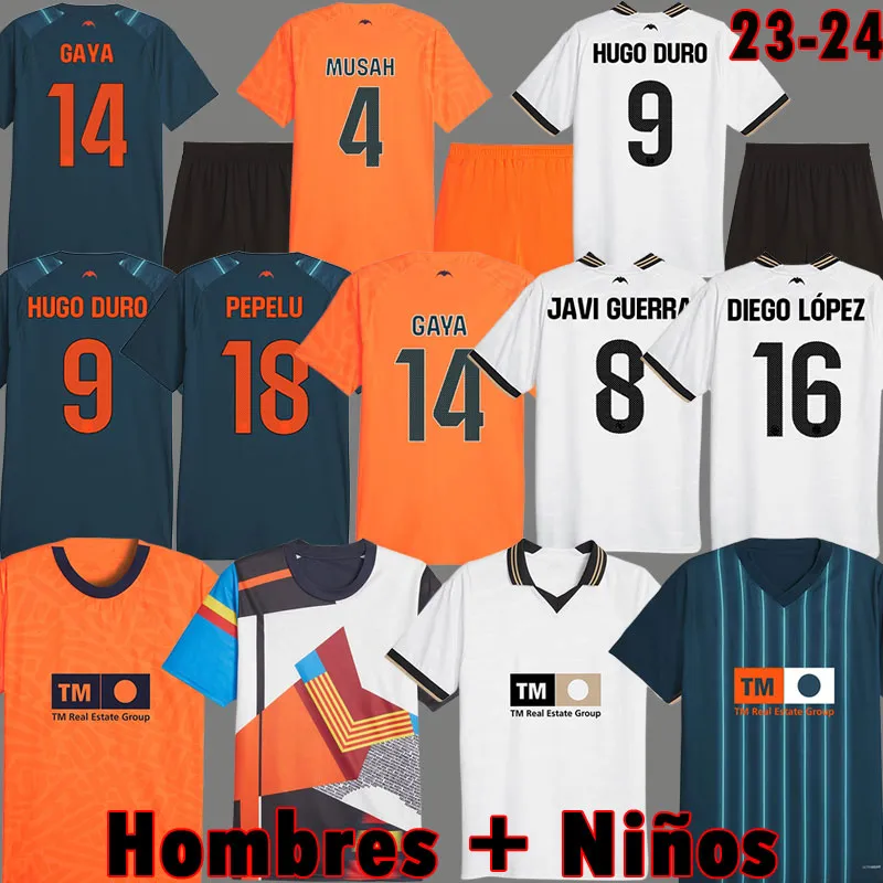 23 24ガヤサッカージャージVCFオマージュジャージー2023 2024 Homenaje Fan Kit Mashup Camisetas de Futbol Soler Javi Guerra Men Kid Kit Hugo Duro Third Football Shirts Top