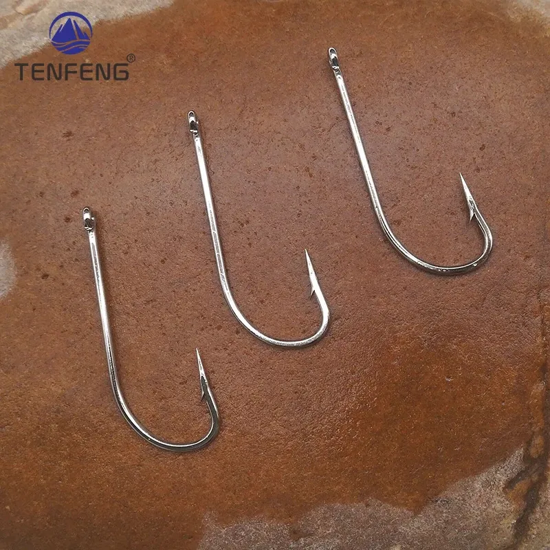 Fishing Hooks 1000 Wholesale Bulk Fishhook Long Handle Eyed Hole Barbed Hook  Hippocampus Pomfret Perch Fishing Tackles Pesca Peche 231216 From Mang09,  $65.11