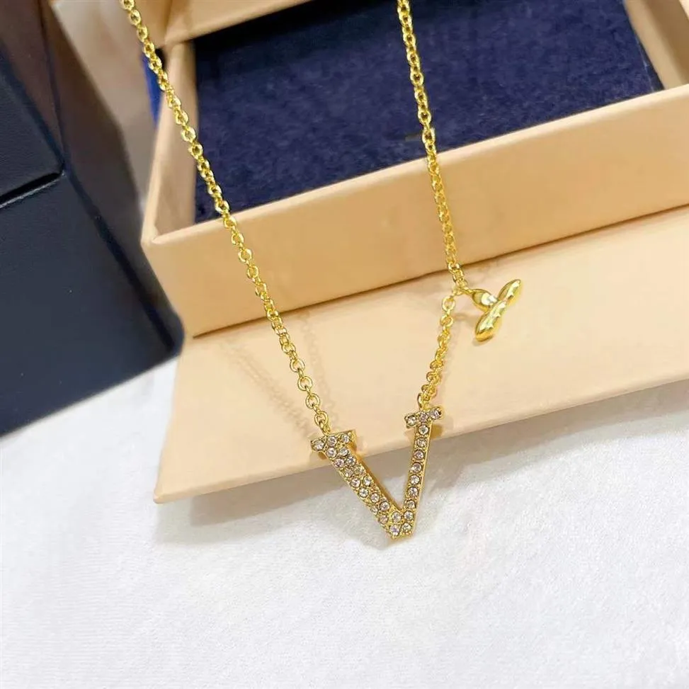 Mode gouden hanger kettingen bijoux voor dames dames partij bruiloft liefhebbers cadeau sieraden met BOX235Y