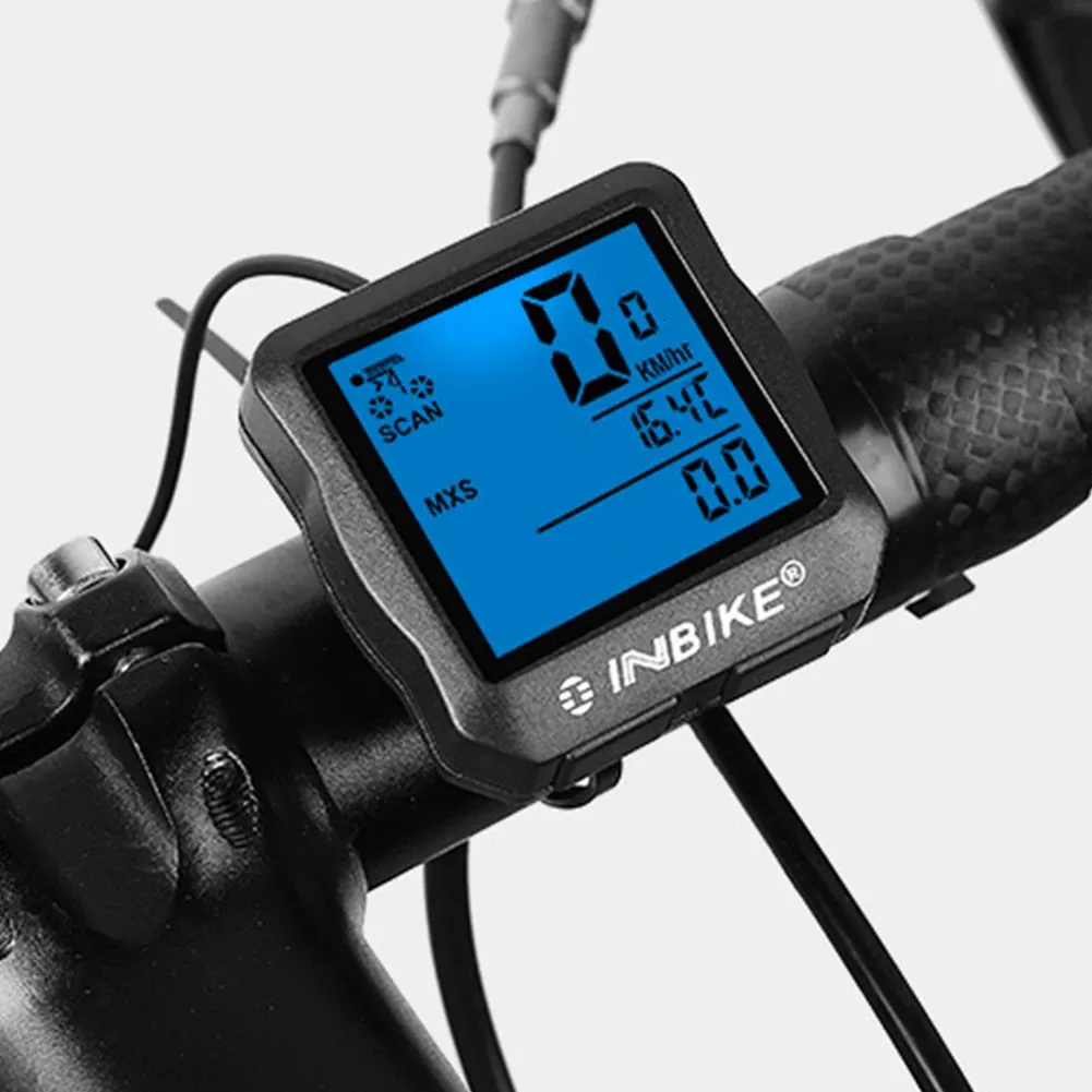 Bike Computers Plastic Cycling Computer LCD Digital MTB Road Bicycle Omometer Digital Wired Stopwatch GPS Wired Speedometer Cykeltillbehör 231216