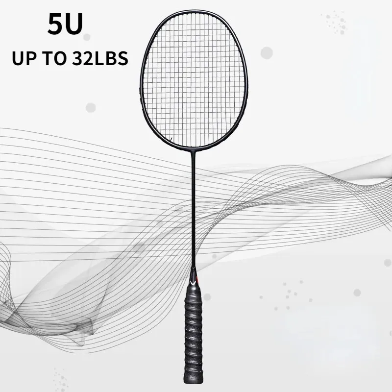Badminton Competitive Racket Badminton Equipment: Ultralight 5U Badminton Racquet, High-Tension ...