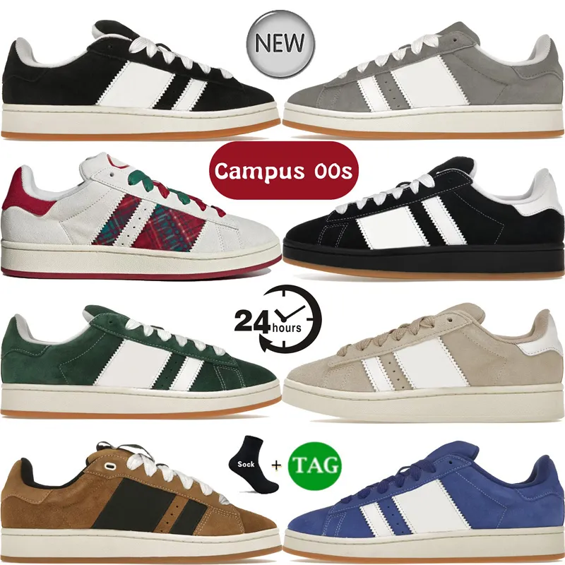 Chaussures de créateurs Campue 00s Daim Noir Blanc Gris Vert foncé Nuage Crystal Gum Bark Semi Lucid Blue Saint Valentin Korn Noël Baskets décontractées pour hommes Baskets pour femmes