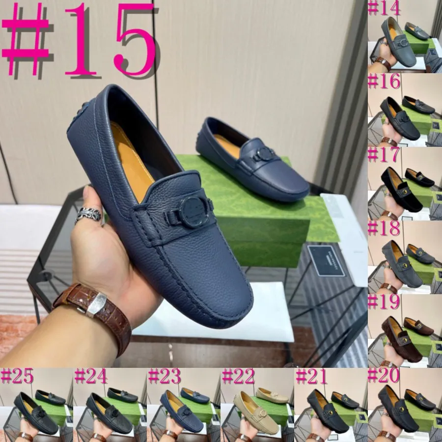 40MODELLO Primavera Autunno Uomo Mocassini in pelle casual Uomo Designer Mocassino Scarpe Mocasines Hombre Mocassini Bianco Nero Slip-On Big Size Dropshipping