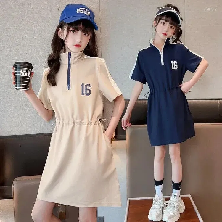 Abiti per ragazze Ragazze Primavera Estate 2023 Stile coreano Abito moda casual 2-16 anni Bambino Gioventù Adolescente Streetwear Oufits Gonne