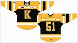 Custom Vintage OHL Kingstons Frontenacs 51 Shane Wright Jersey Hockey Jersey Men Youth women CCM Any Name Number Size S-5XL