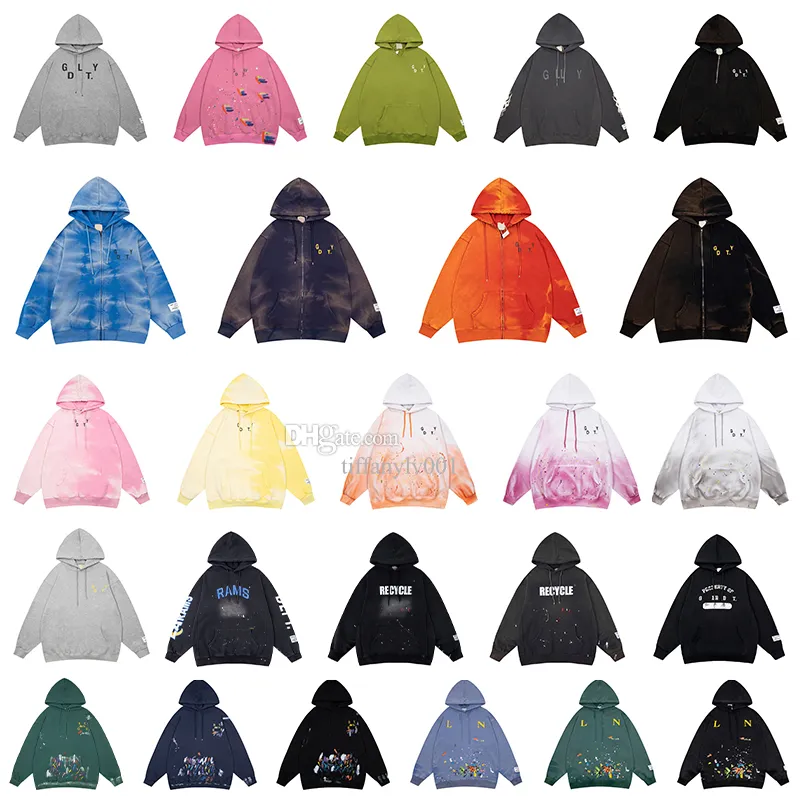 Tasarımcı Erkek Galerileri Hooded Hoodies Erkekler İçin Sıçrama-mürekkep Dökümleri Kadın Sweatshirts Boyalı Sokak Sporları Y2K Hoodie Erkek Giysileri