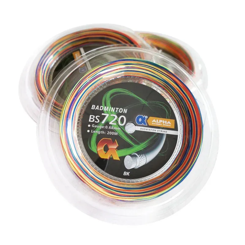 Rainbow Rackets Rainbow Badminton Racket String, 200m Reels, 0.68mm Coils, Excellent ...