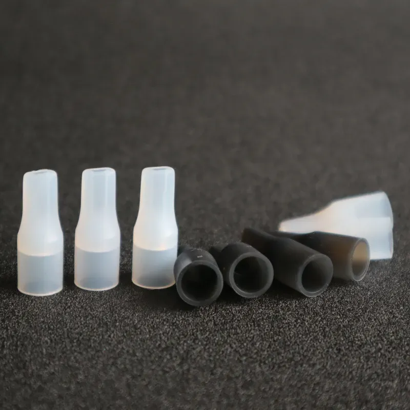 Silicone Flat Mouthpiece Cover Rubber Drip Tip Silicon Disposable Test Tips Tester Cap 9mm Diameter for Ploom Tech IQOS DHL