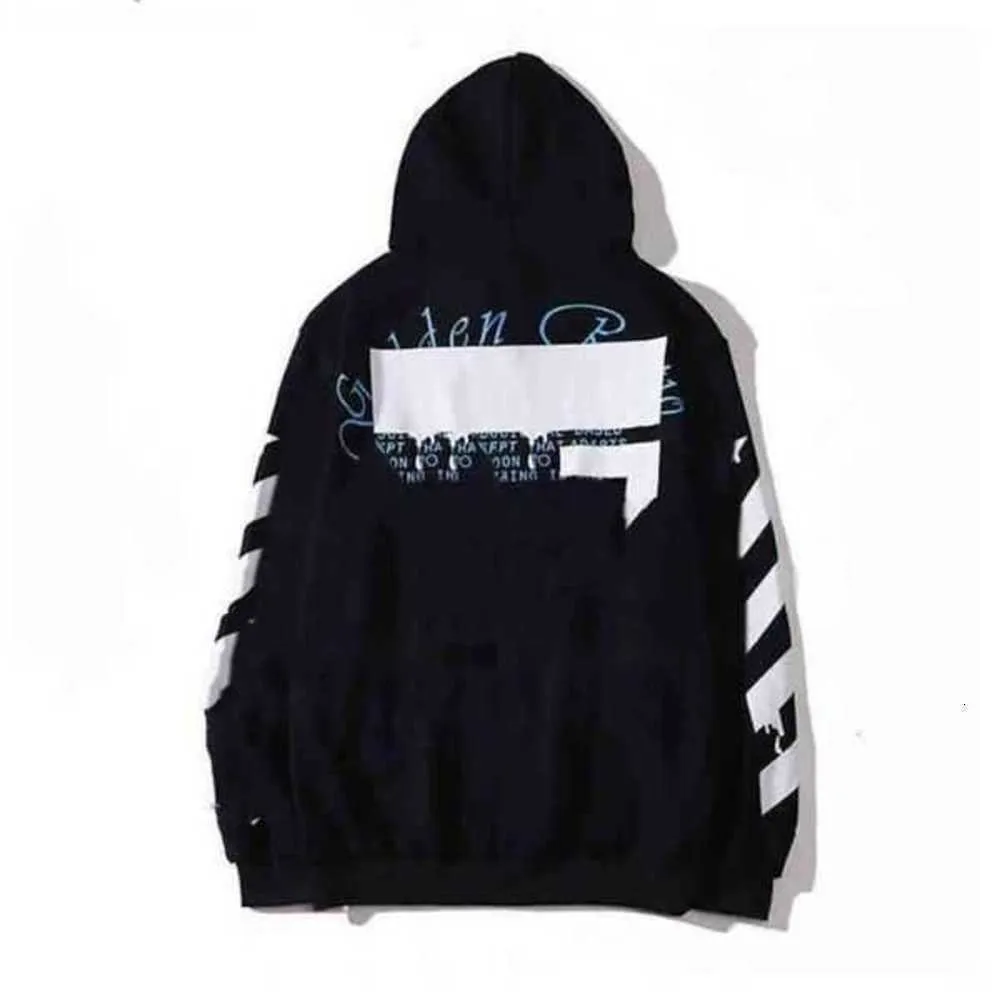 Sweatshirts Off Style Trendy Fashion Sweater Painted Arrow Crow Stripe Loose Hoodie and Women's t Shirts Offs White Hot v4