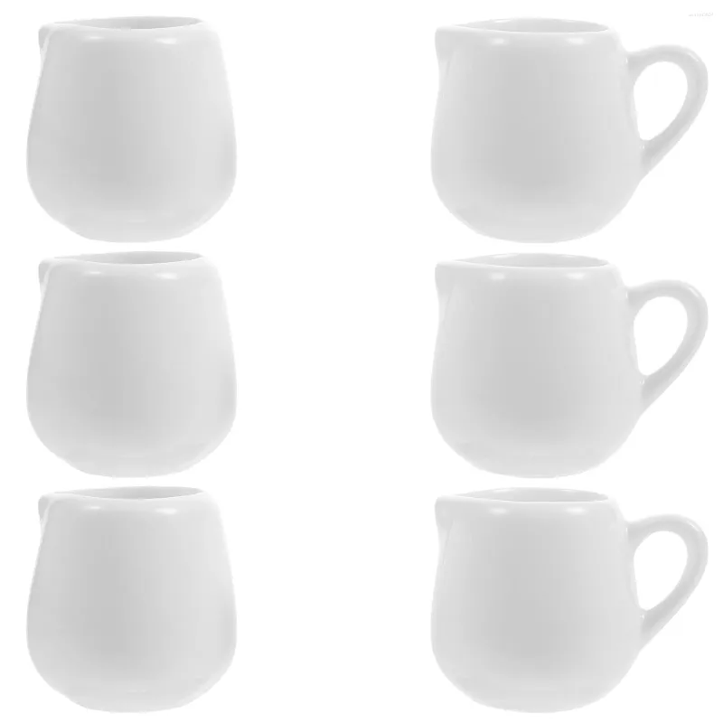 Servis uppsättningar 6 datorer Det finns en sås sked mjölk pitchers mini kryddor flaskor praktiska dryckskoppar innehavare kryddor café sås