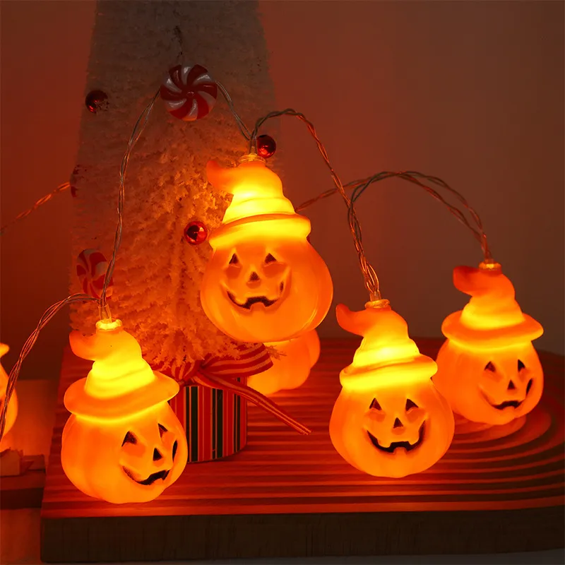 Utsökt Halloween Pumpkin Lantern String Decoration Men Women Nightlight Atmosphere Party Pumpkin Candle Lights