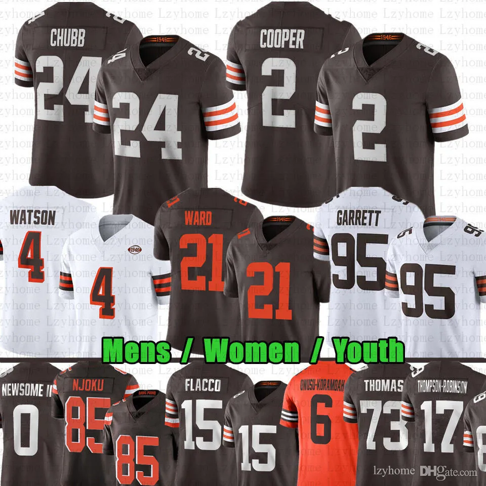 Joe Flacco Myles Garrett Nick Chubb Football Jersey Deshaun Watson Elijah Moore Amari Cooper Denzel Dedel David Njoku Joe Thomas Newsome Dorian Thompson-Robinson