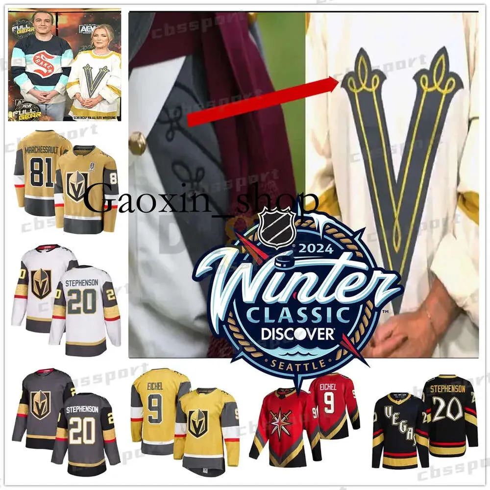 Gaoxin Ygk 9 Jack Eichel 2024 Winter Classic Jersey 61 Mark Stone William Sson Jonathan Marchessault Chandler Stephenson Alex Pietrangelo Shea