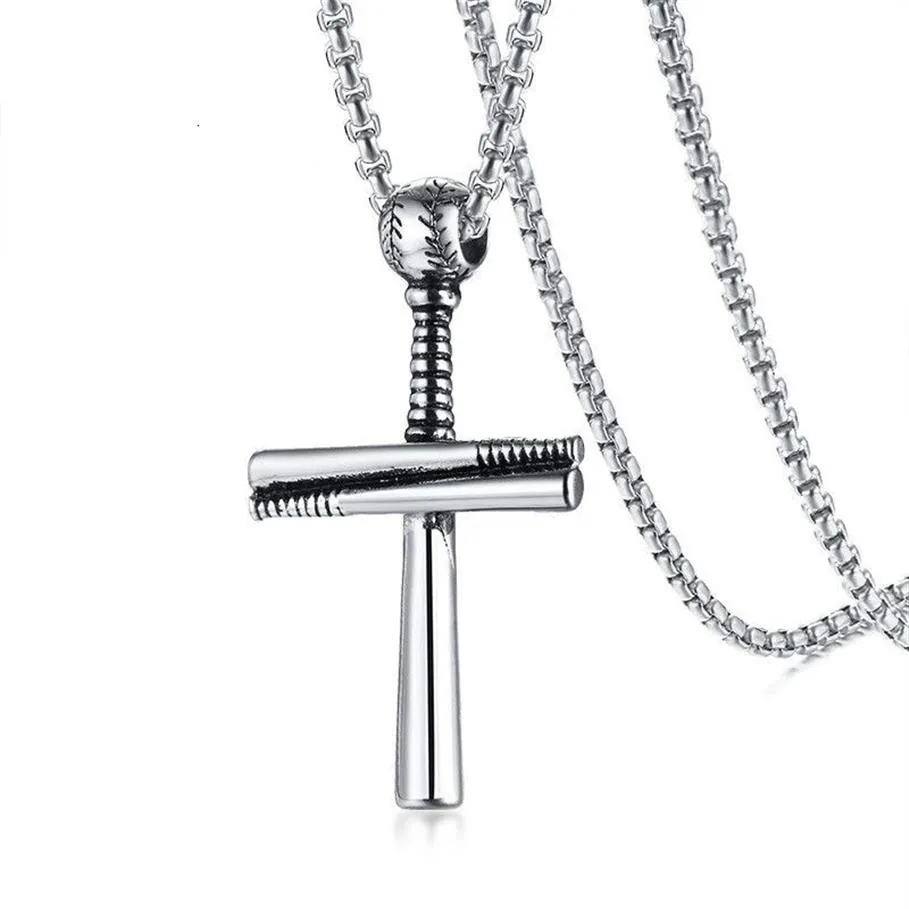 Baseball cross deals necklace for guys