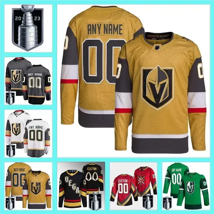 Vegas'golden'knights''2023 Cup Cup Jerseys Custom Hockey Nhlww Эйхель Марк Стоун Уильям Карлссон Алекс Пьетранджело Маршессо Теодо