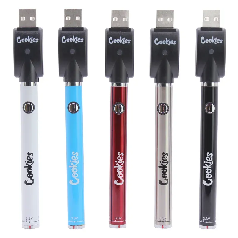 Cookies Slim Twist Battery 900mAH Lithium Vape Pen 3.3V 4.8V Adjustable