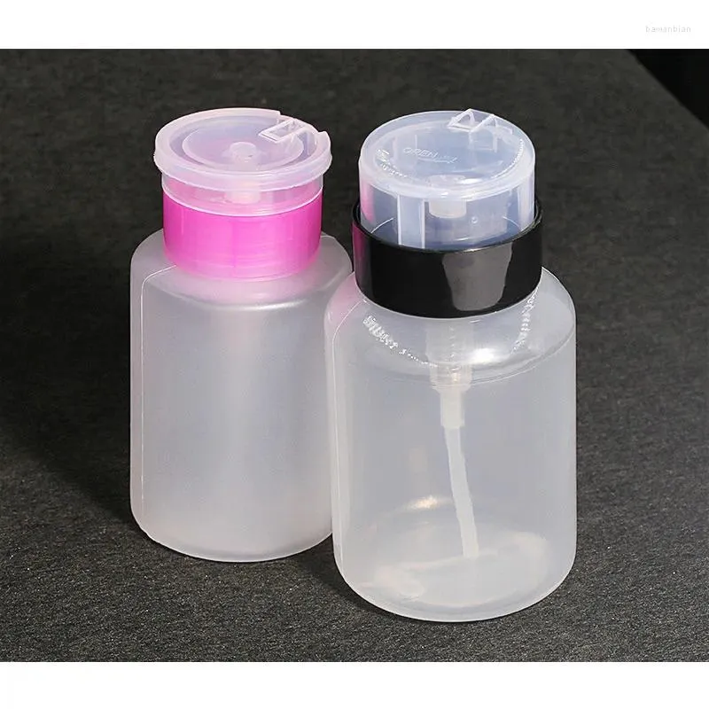 Storage Bottles 150ml Nail Polish Remover Refillables Bottle Empty Press Pump Dispenser Cleaner Makeup Manicure Tools