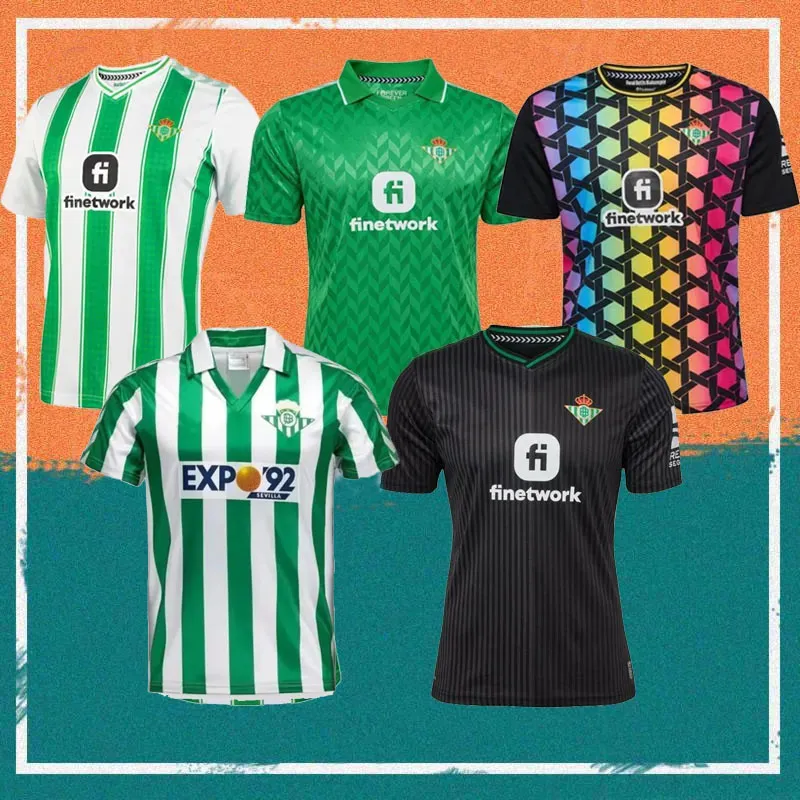 23/24 Real Betis Isco Soccer Jerseys Joaquin Fekir B.iglesias Canales Willian j Shirt William Camarasa Juanmi Victor Ruiz Football Uniform