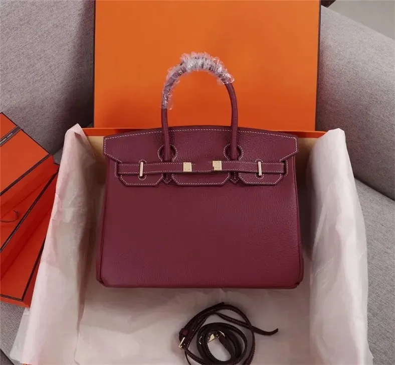 2024 Top Designer Lychee Grain Cowhide Leather Handbag For Ladies, Skew ...