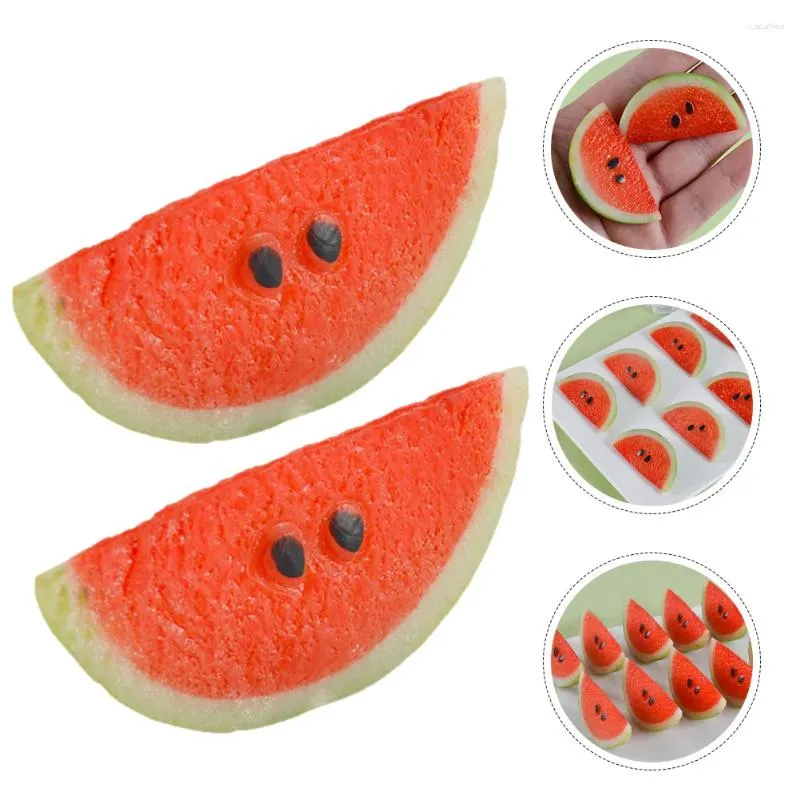 Party Decoration 5 Pcs Simulated Watermelon Slices Birthday For Girl Decorative Models Simulation Manual Fake Desktop Pvc Student