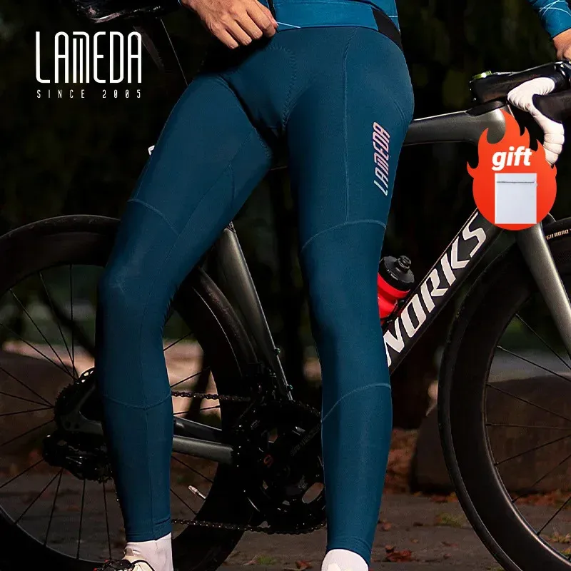 Cyclisme Pantalon LAMEDA pantalon de vélo coupe-vent épaissi chaud pantalon de cyclisme pantalon pour homme printemps et automne hiver peluche route pantalon pour homme 231216