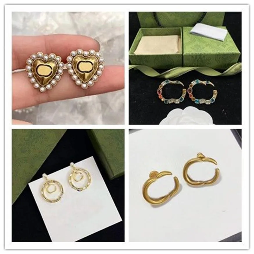 Elings for Women Jewelry Designers Stud أقراط رسالة ذهبية